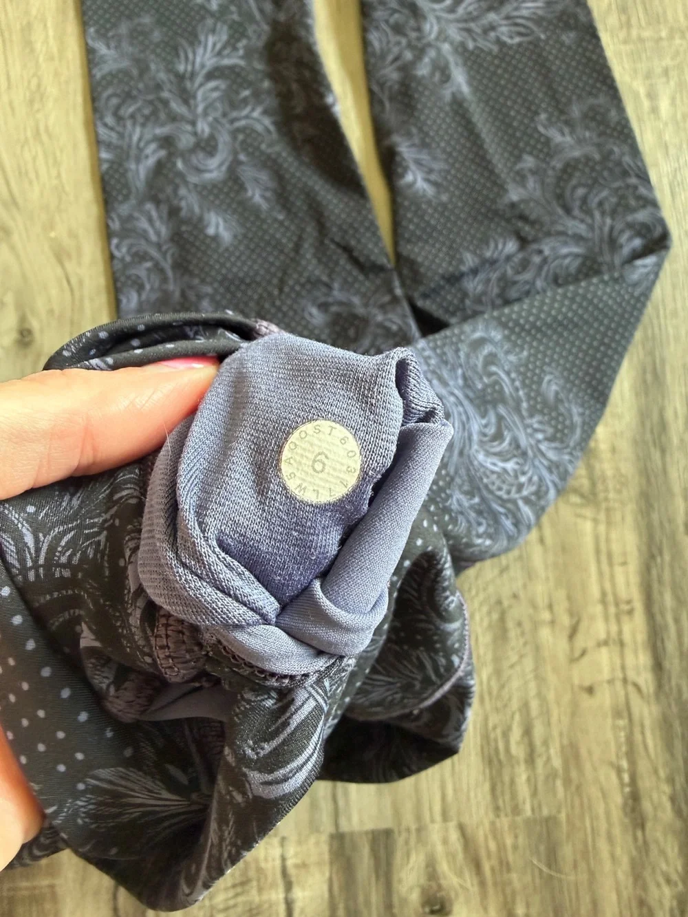 Lululemon Black & Purple Printed Leggings